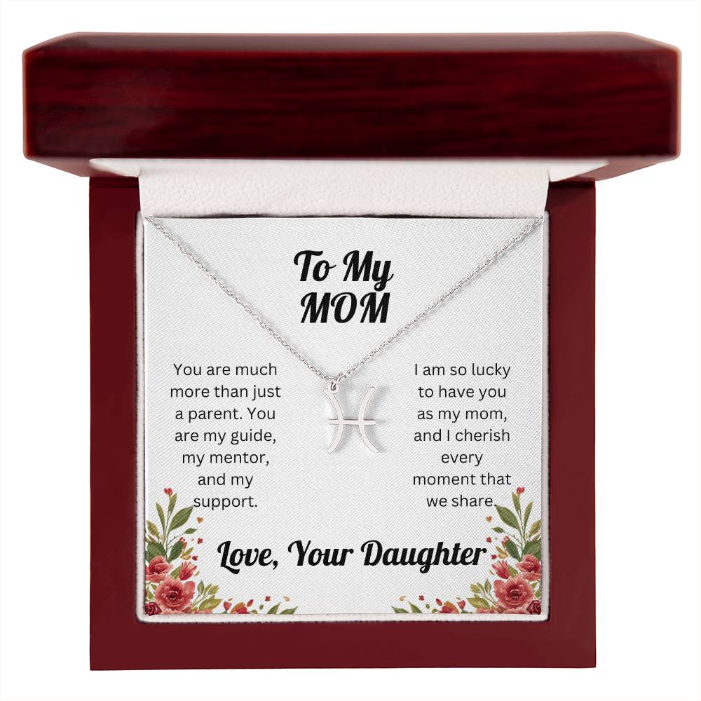 Zodiac Symbol Necklace to Mom from Daughter