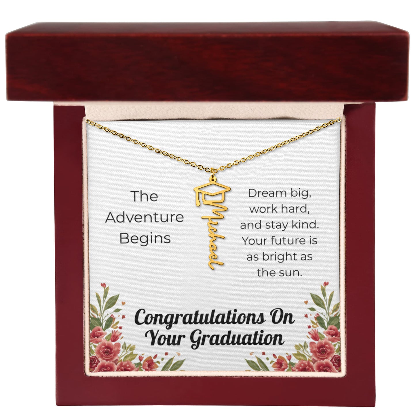 Graduation Name Necklace