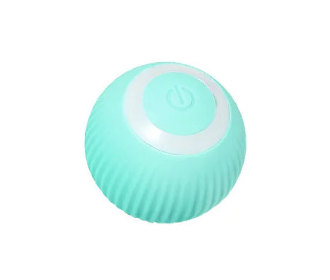 Turquoise ball with a white rim on a white background
