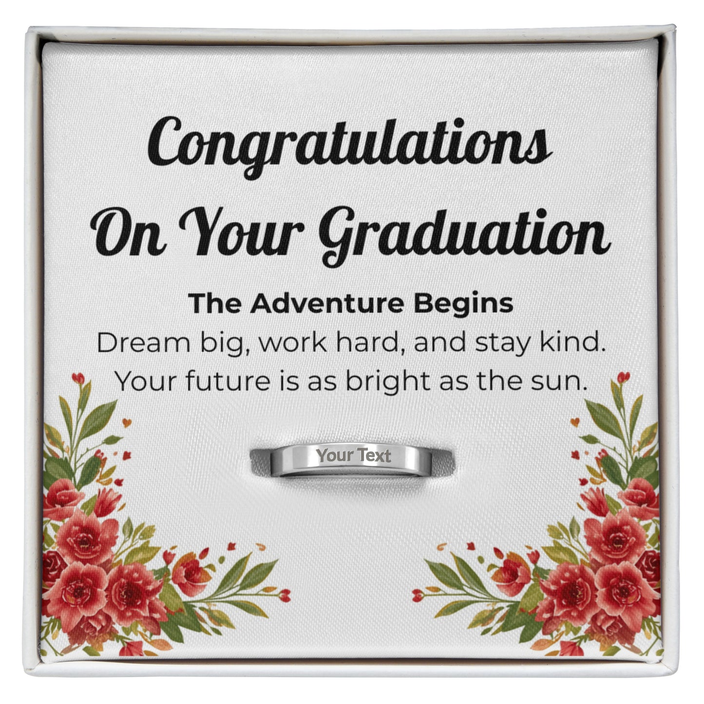 Graduation Engraved Womans Ring