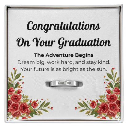 Graduation Engraved Womans Ring