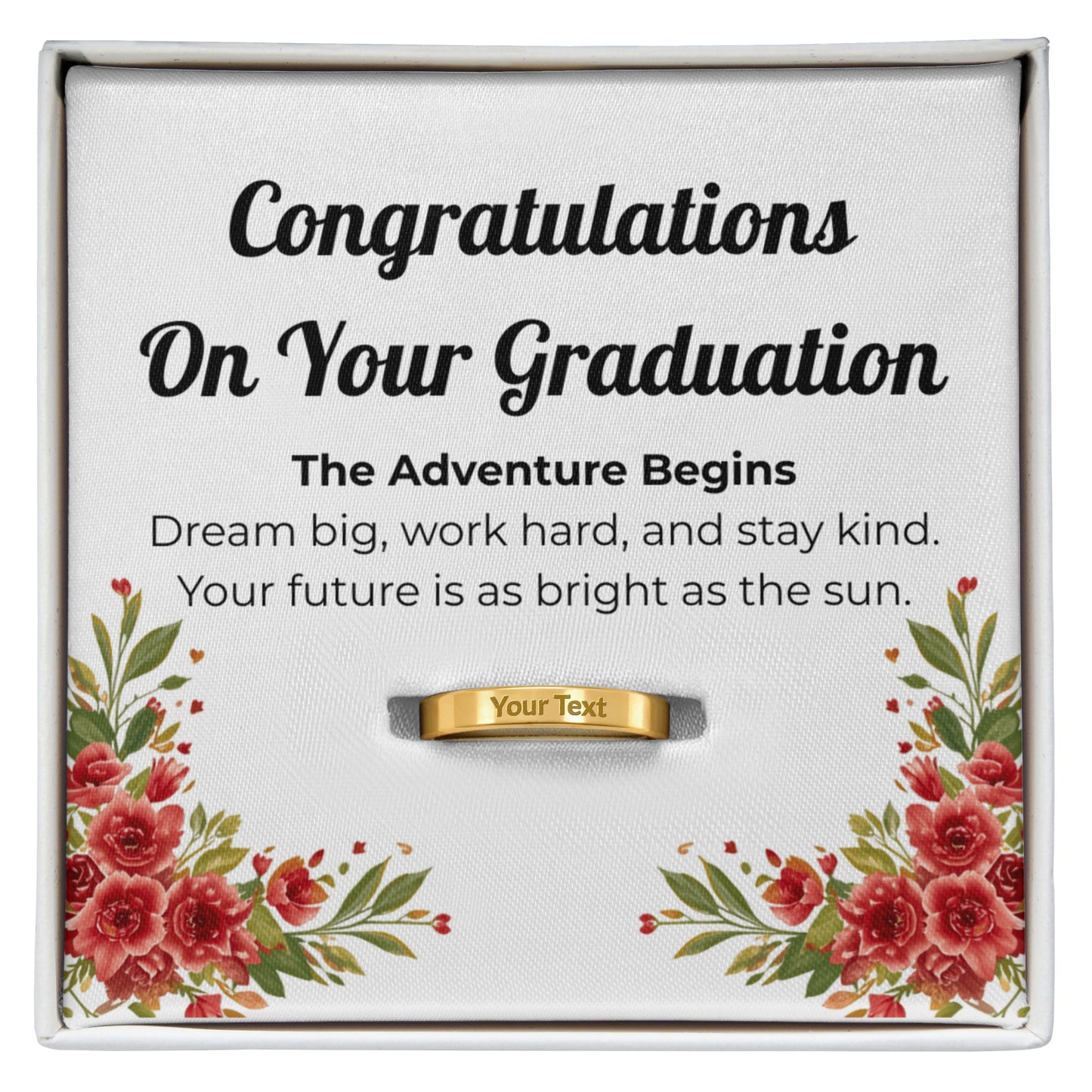 Graduation Engraved Womans Ring