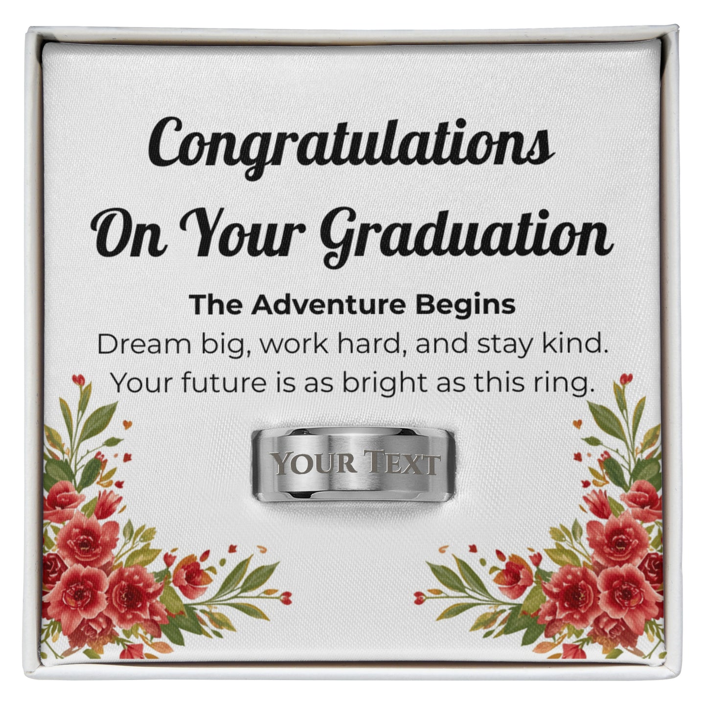 Graduation Engraved Mens Ring