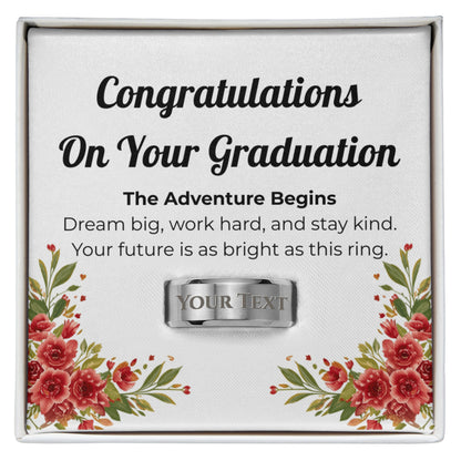 Graduation Engraved Mens Ring
