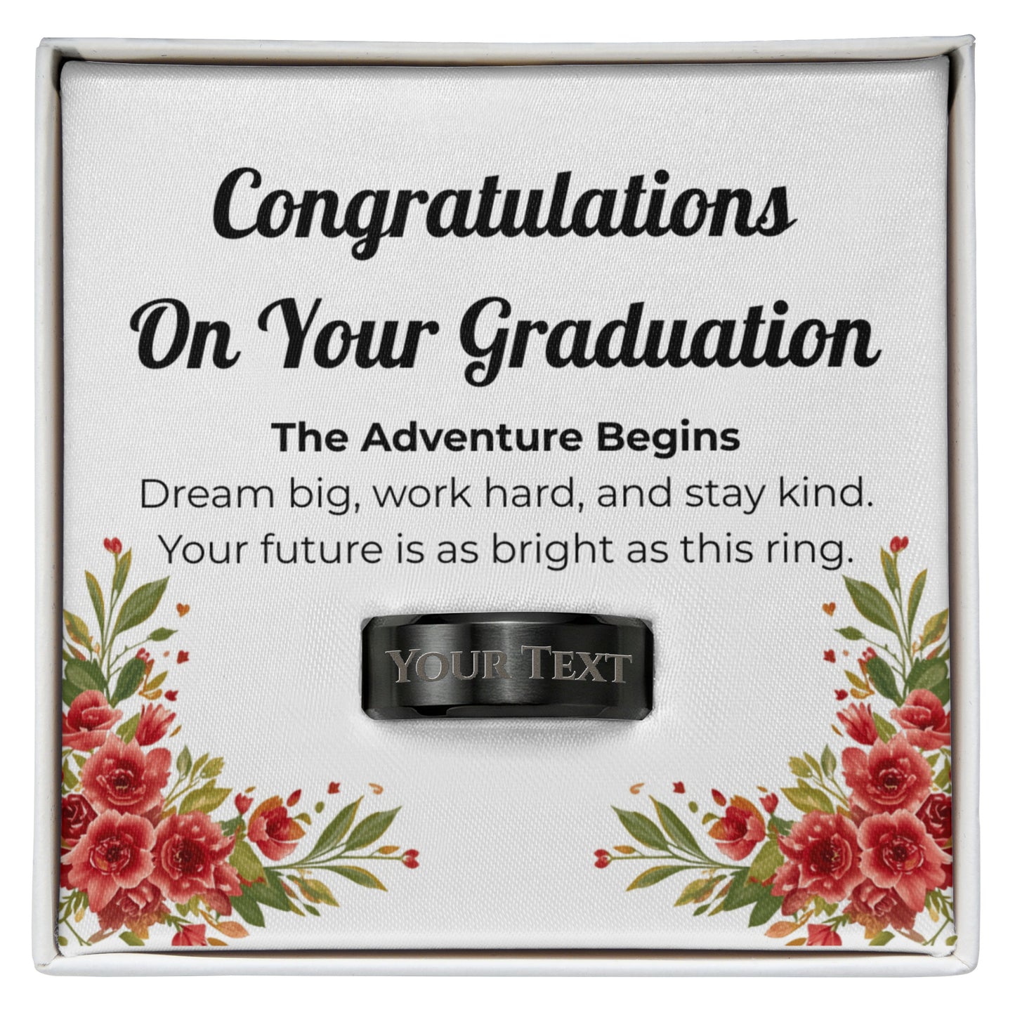 Graduation Engraved Mens Ring