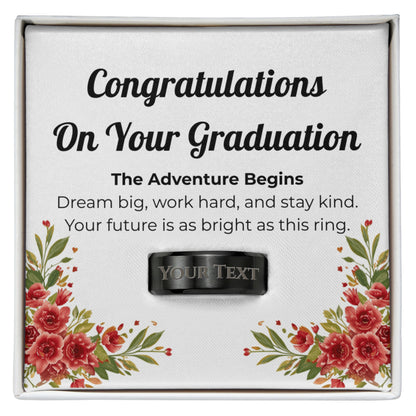 Graduation Engraved Mens Ring