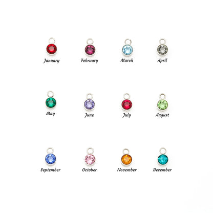 Mother's Grace - Alluring Beauty Custom Name Ribbon Necklace with Birthstone