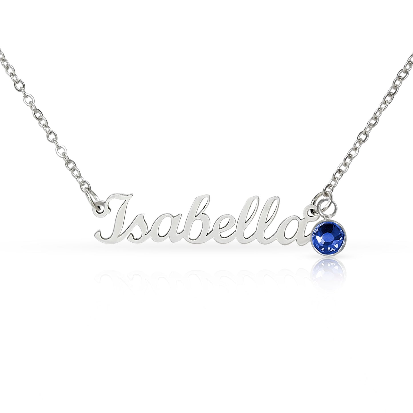 Mother's Grace - Alluring Beauty Custom Name Ribbon Necklace with Birthstone