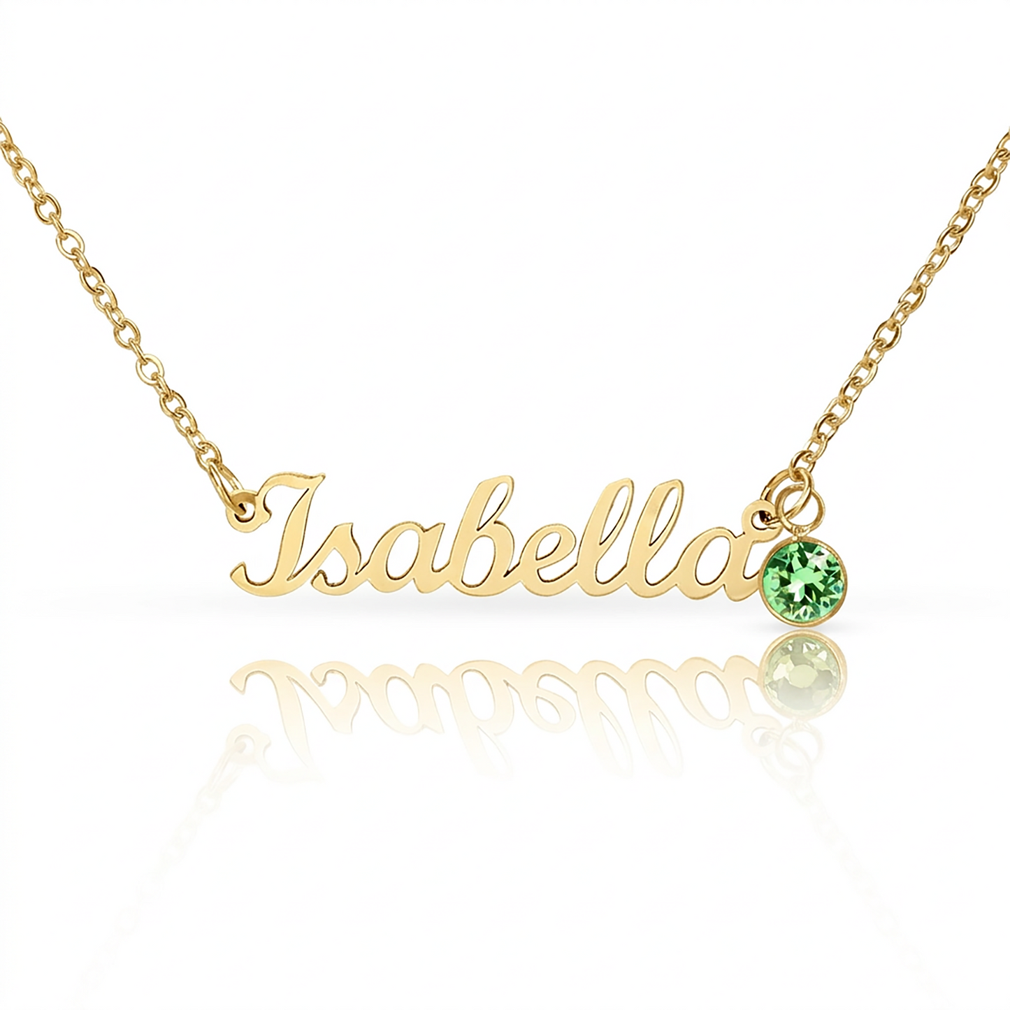 Mother's Grace - Alluring Beauty Custom Name Ribbon Necklace with Birthstone