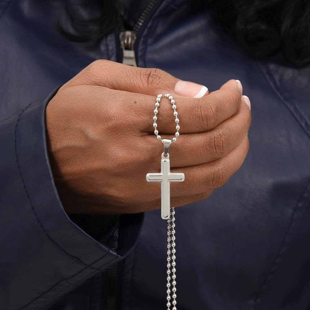 Personalized Cross Necklace for Mom from Daughter