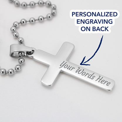 Custom Cross Necklace for Mom from Son