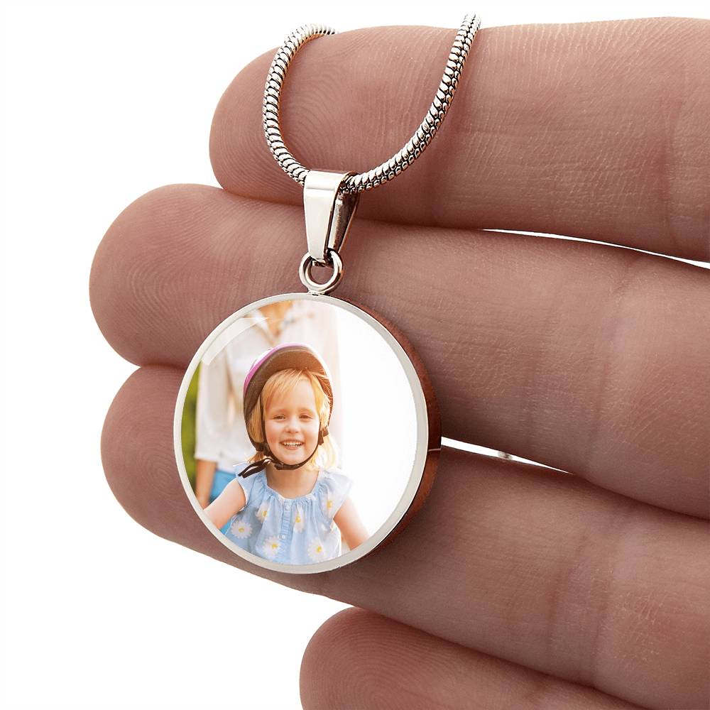 Circle Necklace with Engraving