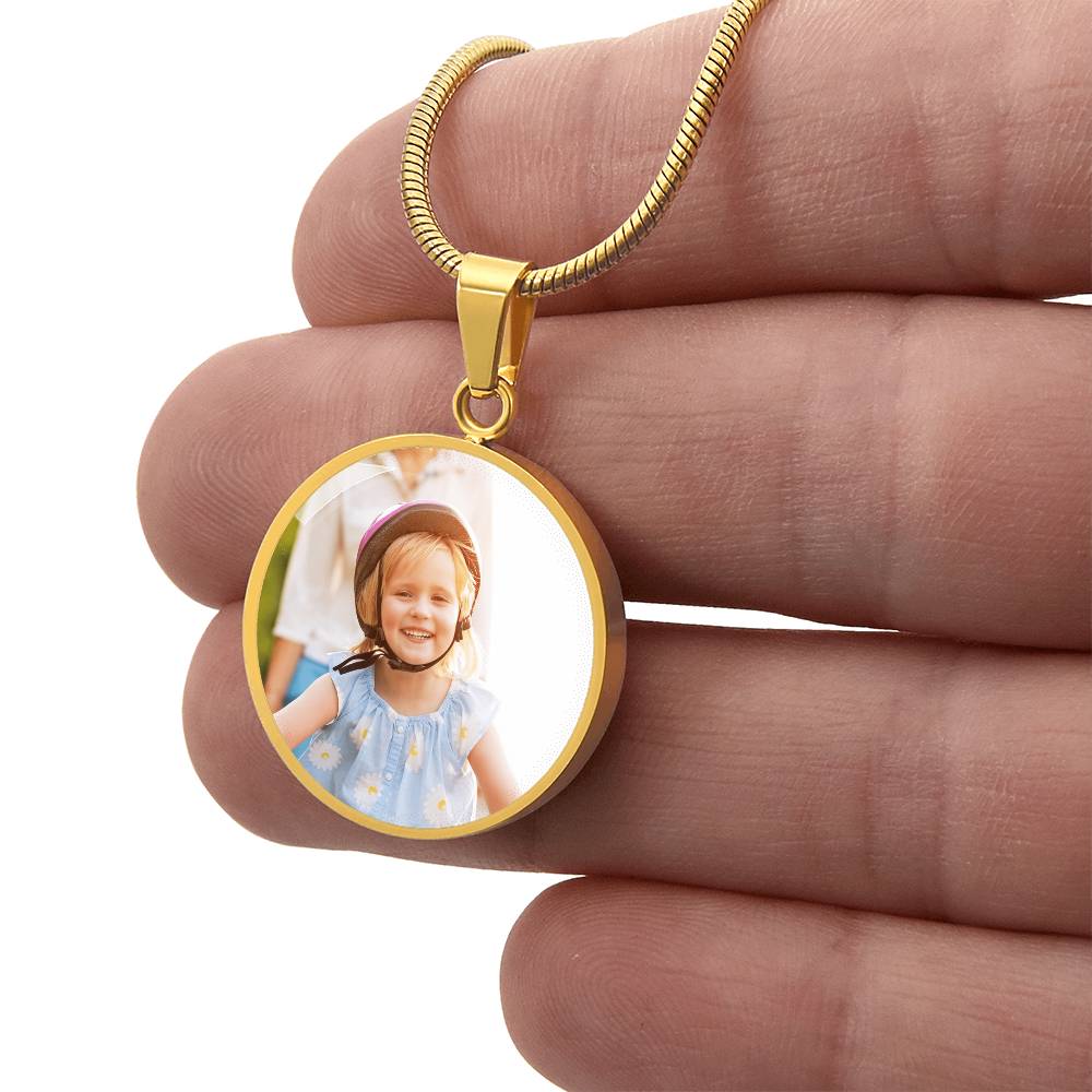 Circle Necklace with Engraving
