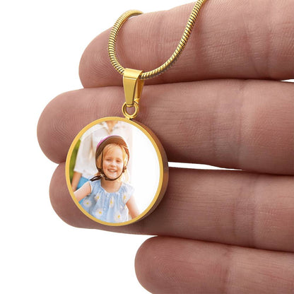 Circle Necklace with Engraving