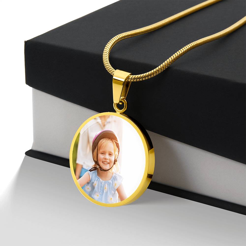 Circle Necklace with Engraving