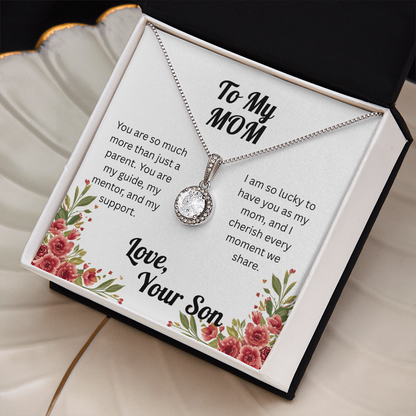 Dazzling Eternal Hope Necklace for Mom from Son