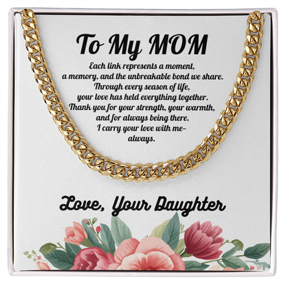 Forever Connected Link Chain for Mom from Daughter