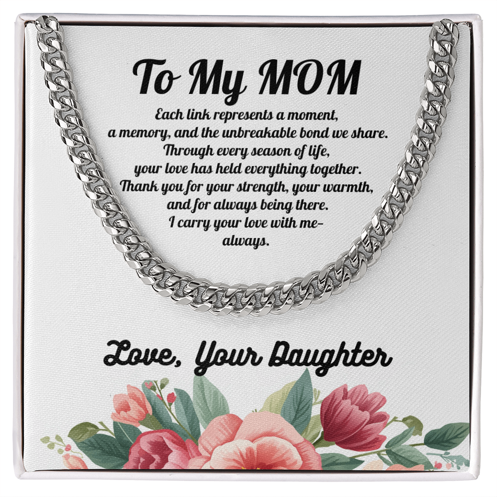 Forever Connected Link Chain for Mom from Daughter