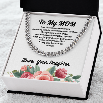 Forever Connected Link Chain for Mom from Daughter