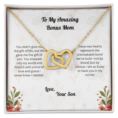 Interlocking Hearts - to Bonus Mom from Son