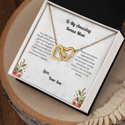 Interlocking Hearts - to Bonus Mom from Son