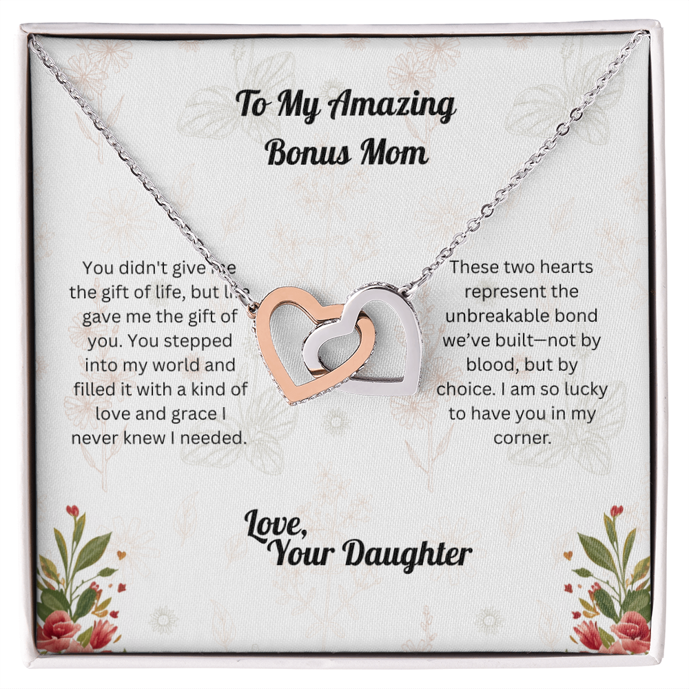 Interlocking Hearts - to Bonus Mom from Daughter