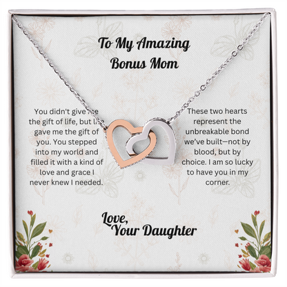 Interlocking Hearts - to Bonus Mom from Daughter