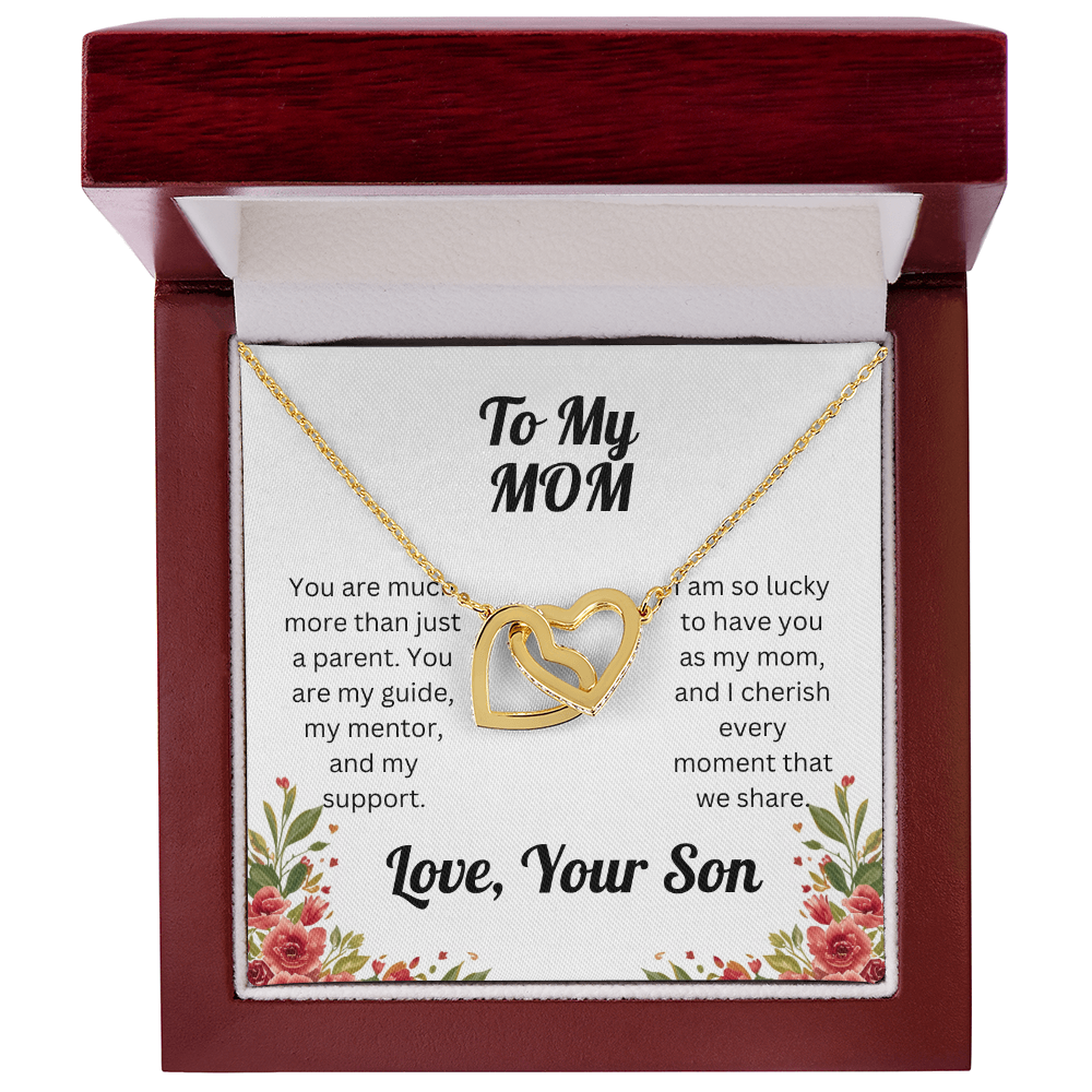 Interlocking Hearts Necklace - for Mom from Son