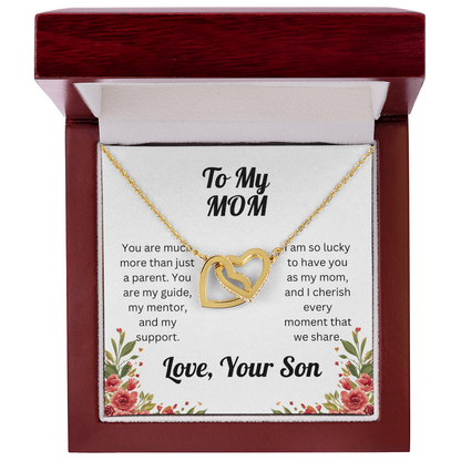 Interlocking Hearts Necklace - for Mom from Son
