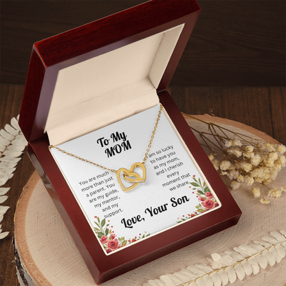 Interlocking Hearts Necklace - for Mom from Son