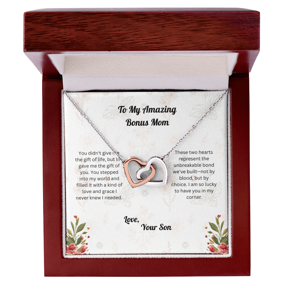Interlocking Hearts - to Bonus Mom from Son