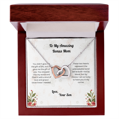 Interlocking Hearts - to Bonus Mom from Son