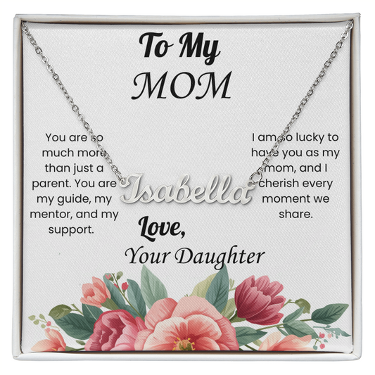 Custom Name  Necklace for Mom from Daughter