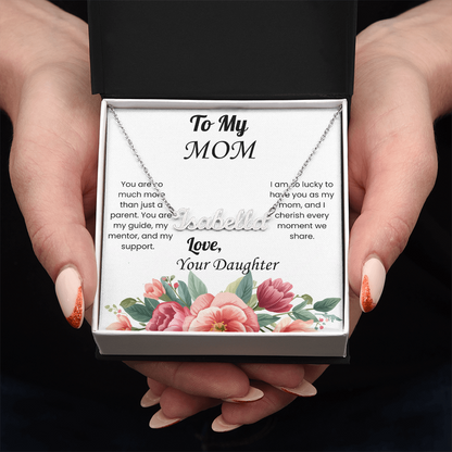 Custom Name  Necklace for Mom from Daughter
