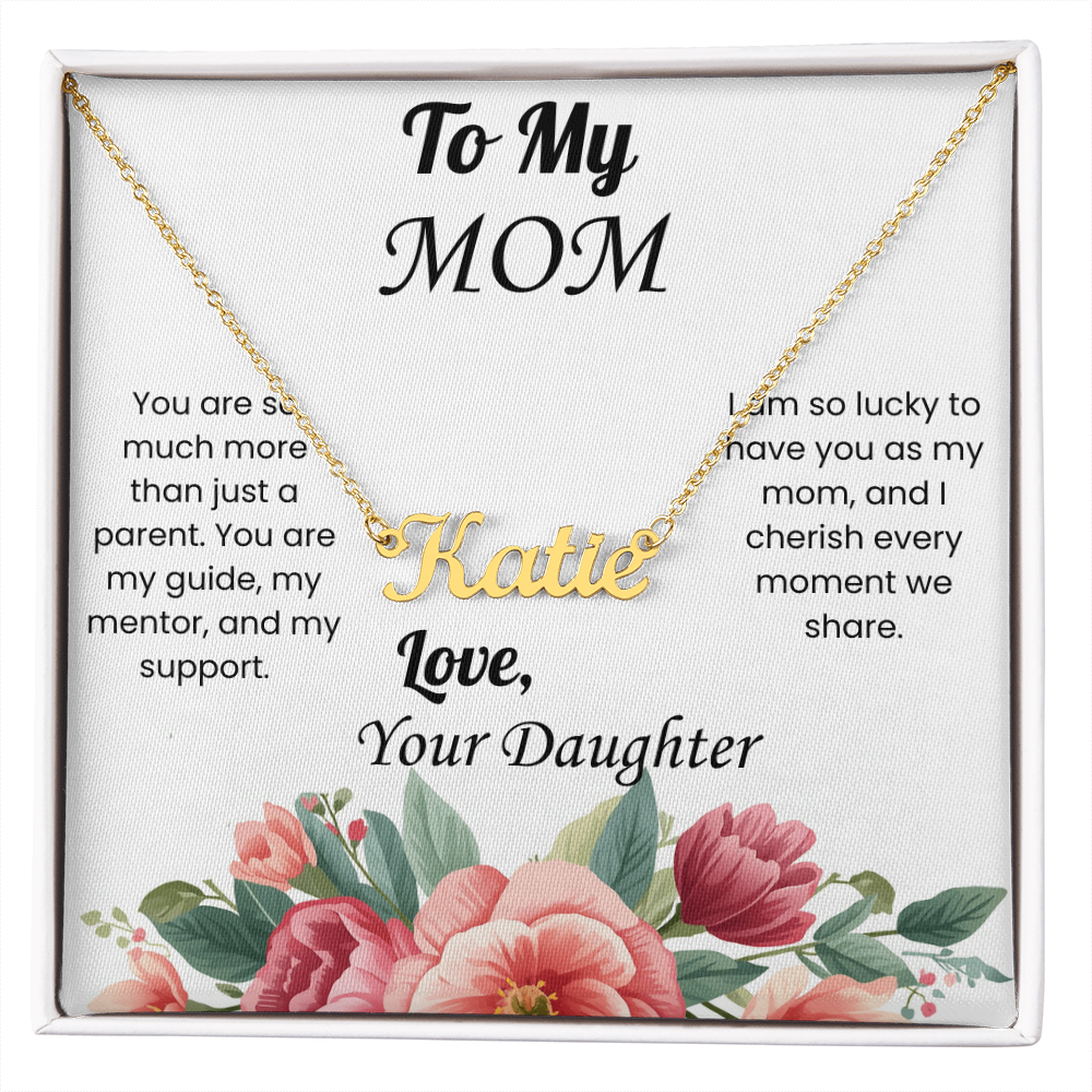 Custom Name  Necklace for Mom from Daughter