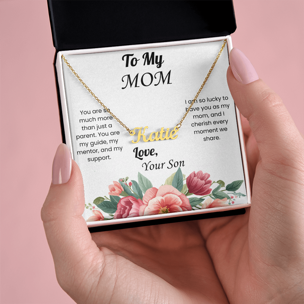 Custom Name  Necklace for Mom from Son