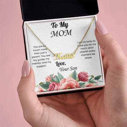 Custom Name  Necklace for Mom from Son