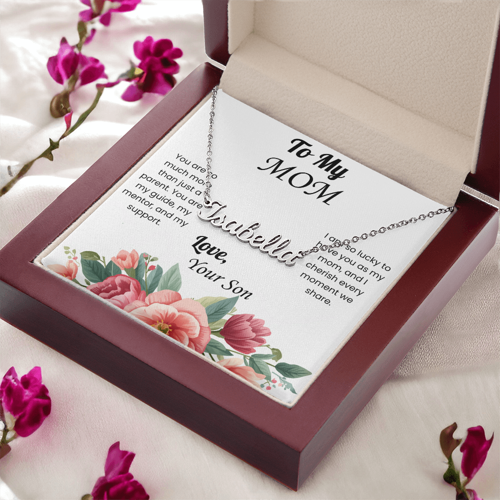 Custom Name  Necklace for Mom from Son