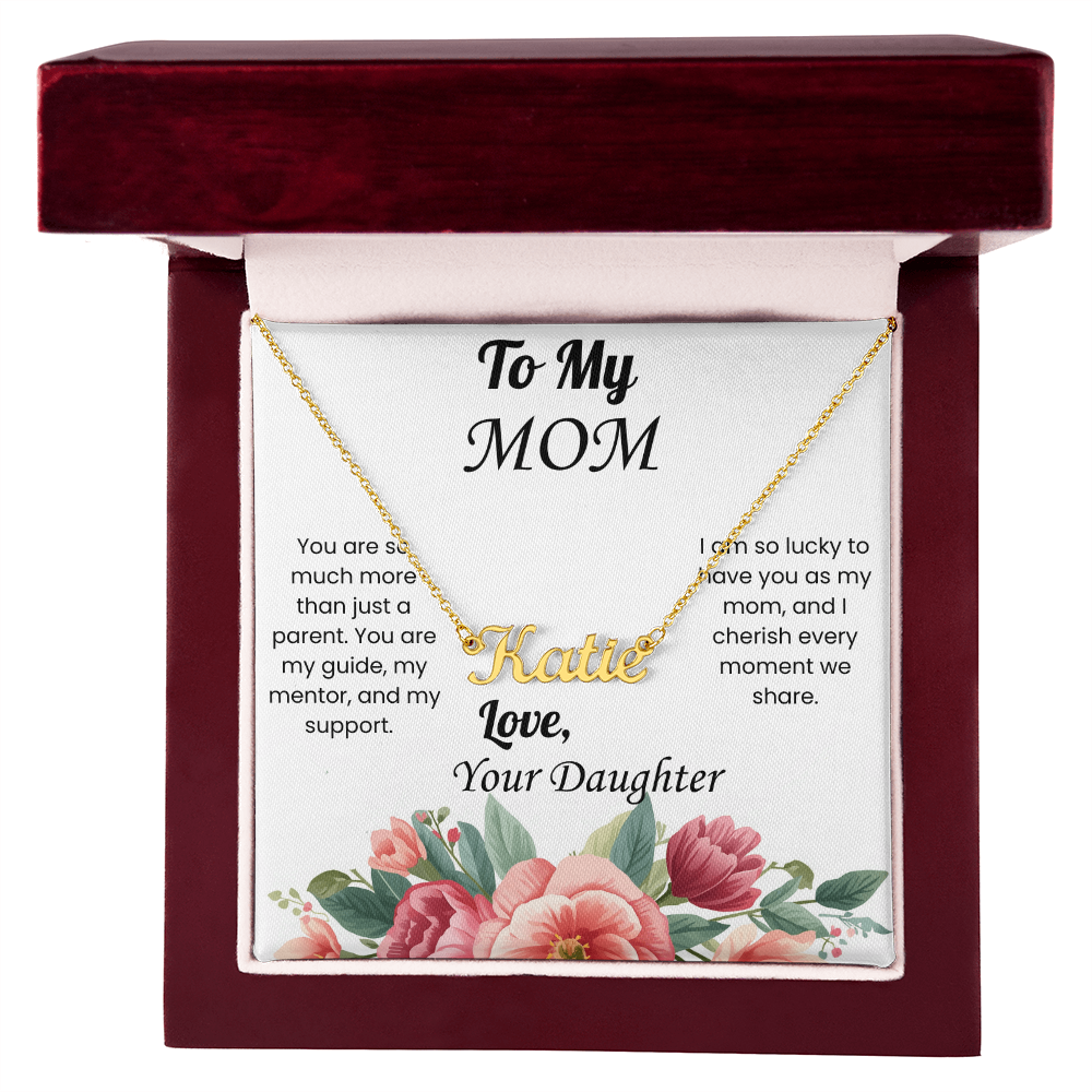 Custom Name  Necklace for Mom from Daughter