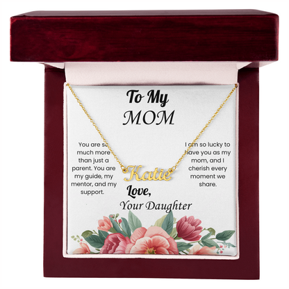 Custom Name  Necklace for Mom from Daughter