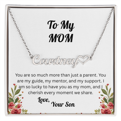 Forever in My Heart – Personalized Signature Name Necklace from Son