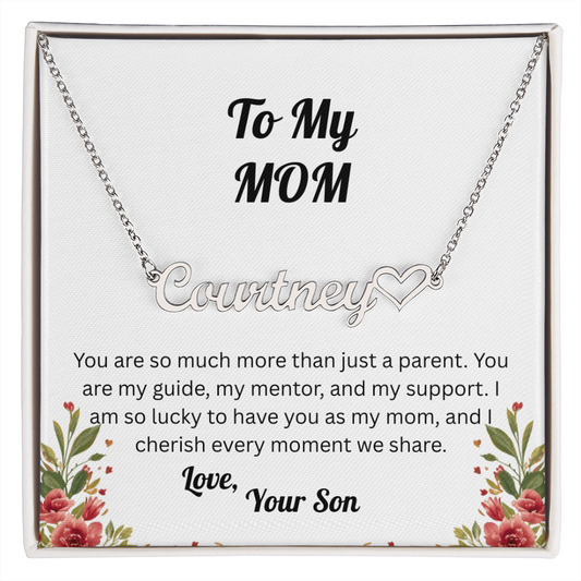 Forever in My Heart – Personalized Signature Name Necklace from Son