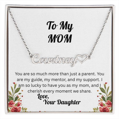 Forever in My Heart – Personalized Signature Name Necklace - Daughter