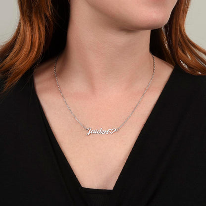 Forever in My Heart – Personalized Signature Name Necklace - Daughter