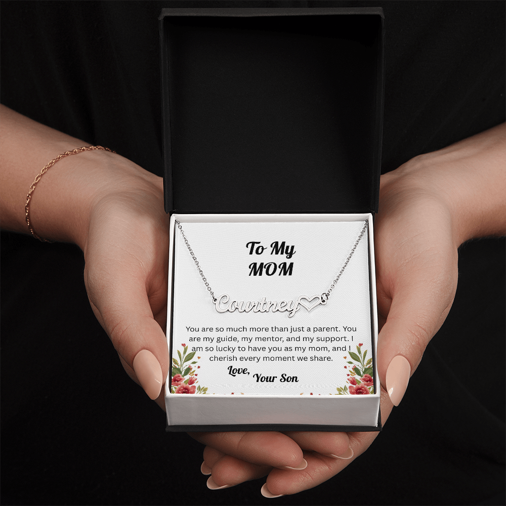 Forever in My Heart – Personalized Signature Name Necklace from Son