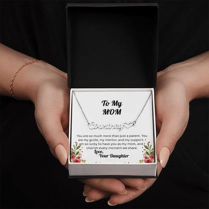 Forever in My Heart – Personalized Signature Name Necklace - Daughter