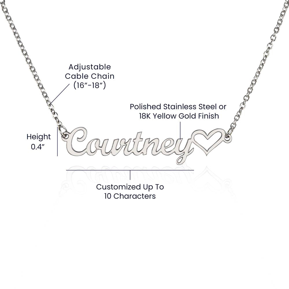 Forever in My Heart – Personalized Signature Name Necklace from Son