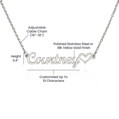 Forever in My Heart – Personalized Signature Name Necklace from Son