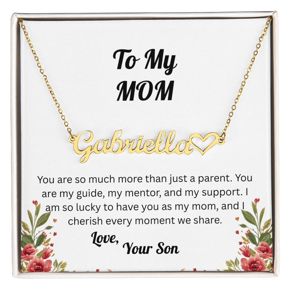 Forever in My Heart – Personalized Signature Name Necklace from Son