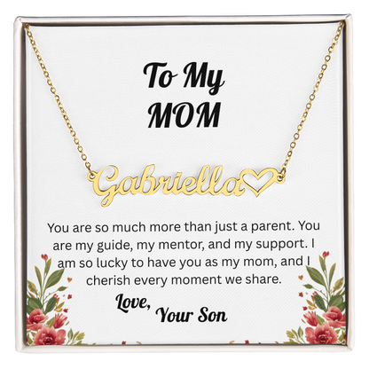 Forever in My Heart – Personalized Signature Name Necklace from Son